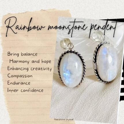Rainbow Moonstone Pendent